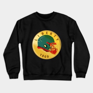 Pixel Football Helmet Coin Crewneck Sweatshirt